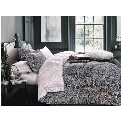 фото Комплект постельного белья 1,5-спальный, печатный сатин 1478-4s asabella