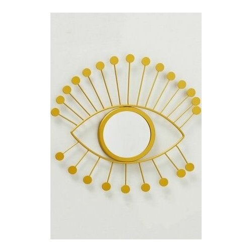 фото Настенное зеркало солнечное око, металл, золотое, 33 см, boltze 2011165-boltze