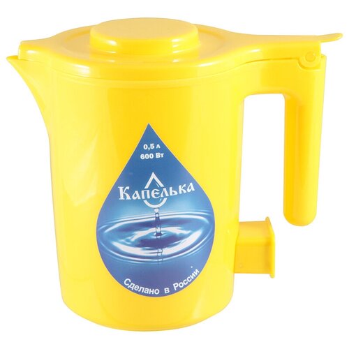 Чайник электрическийКапелька пластик 05 л 600 Вт желтый 92800₽