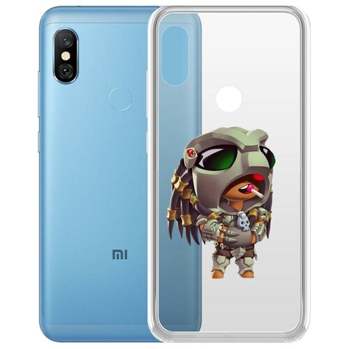 фото Чехол-накладка clear case brawl stars-леон хищник для xiaomi redmi note 6 pro krutoff group