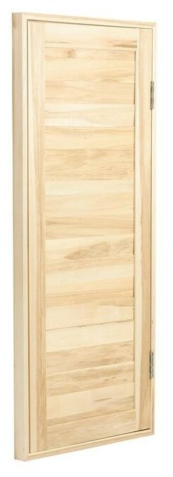 Дверь для бани и сауны из шпунтованной доски, липа Эконом 160х70 см - фотография № 3