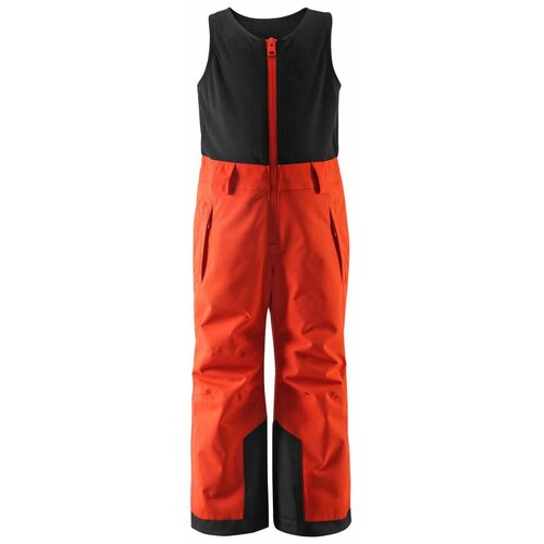 Полукомбинезон Reima, светоотражающие элементы, карманы, размер 116, оранжевый, черный