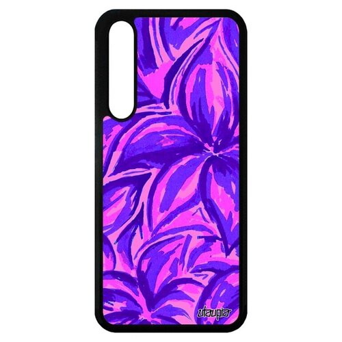 фото Противоударный чехол на смартфон // huawei p20 pro // "цветочный узор" стиль флора, utaupia, фиолетовый