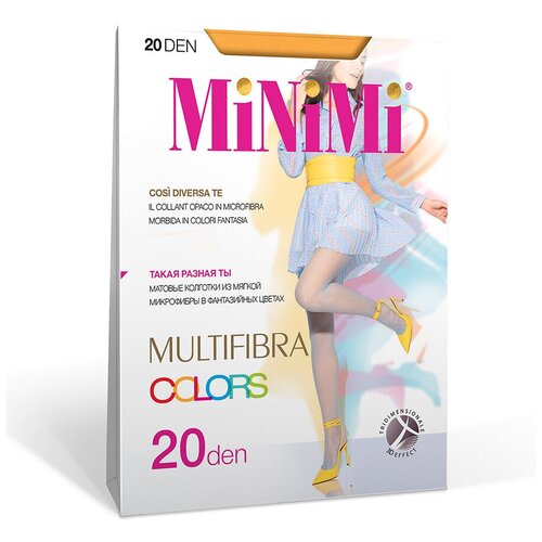 Колготки MiNiMi Multifibra Colors, 20 den, размер 2, желтый колготки minimi multifibra colors 20 den размер 4 желтый