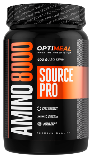 OptiMeal Amino Source Pro 8000 400 гр. со вкусом мультифрукт