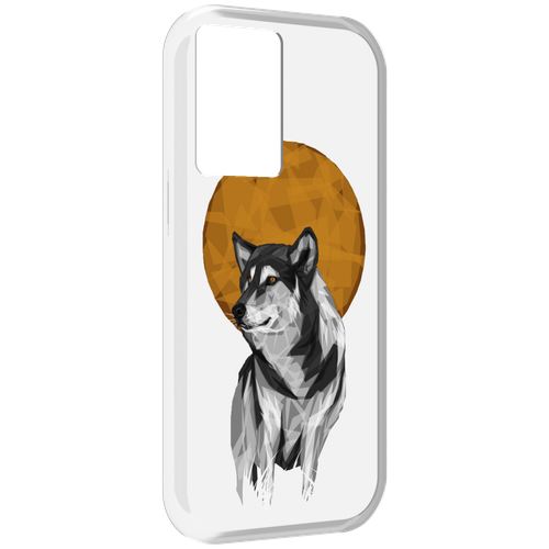 Чехол MyPads Лунный волк для OnePlus Nord N20 SE задняя-панель-накладка-бампер