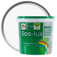 Краска эмаль универсальная акриловая Eco-Lux Эко-Люкс вд-ак 113 для интерьеров и фасадов 2.7л база А без запаха