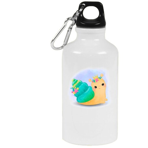Бутылка с карабином CoolPodarok Дети Улитка акварель бутылка с карабином coolpodarok дети жирафик с шариками