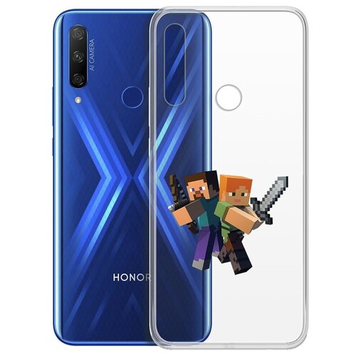 Чехол-накладка Krutoff Clear Case Стив и Алекс для Huawei P Smart Z/Honor 9x чехол накладка krutoff soft case minecraft алекс для honor x6a черный