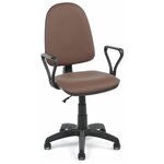 Офисное кресло Мирэй Групп Престиж самба плюс, обивка: искусственная кожа, цвет: кожзам коричневый - изображение