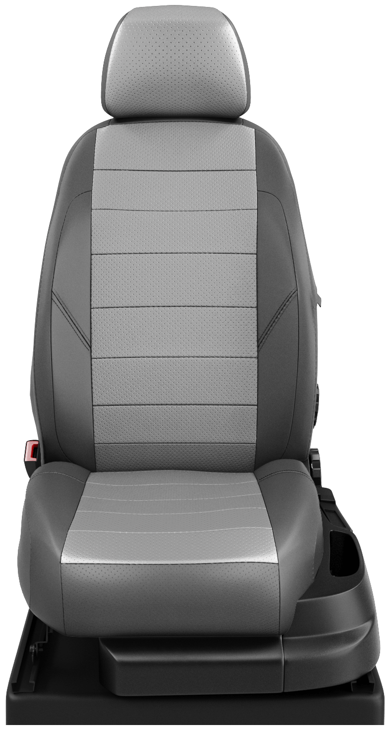 Чехлы на сиденья Hyundai Solaris (Хендай Солярис) HCR с 2017-н.в. седан, хэтчбек 5 мест с.серый-т.серый
