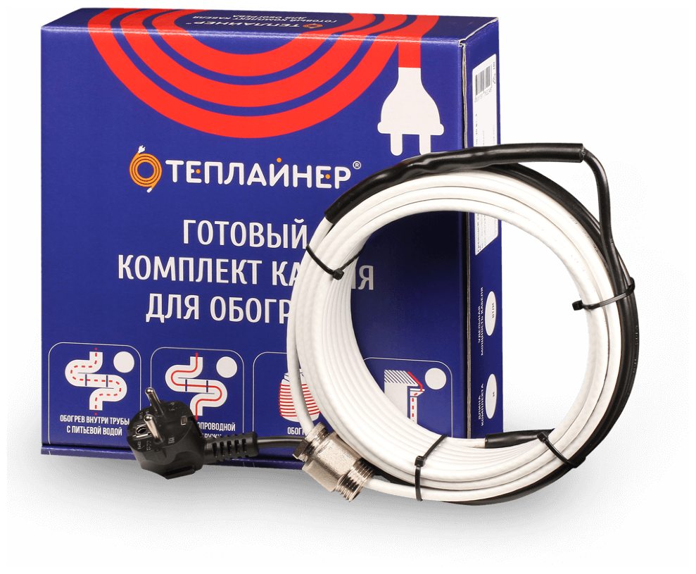 Греющий кабель теплайнер PRAKTIK КСП-10, 140 Вт, 14 м, без гермитичного ввода - фотография № 1
