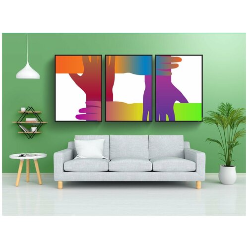 фото Набор модулных постеров для интерьера "один, всеохватность, единство" 60x90 см. в тубусе, без рамки lotsprints