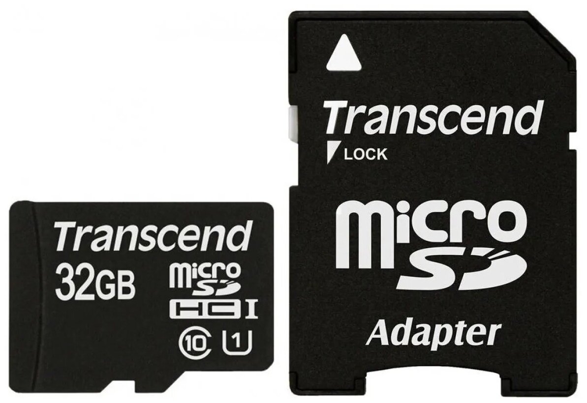 Карта памяти Transcend microSDHC Premium 400X Class 10 UHS-I U1 (60/10MB/s) 32GB + ADP