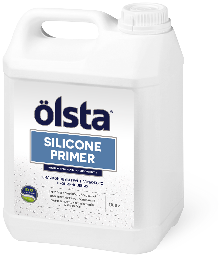 Грунт силиконовый глубокого проникновения для наружных работ Olsta Silicone Primer (5л) - фотография № 1