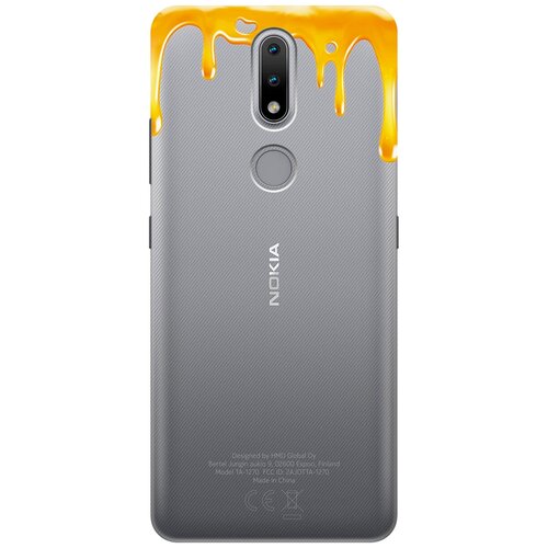 фото Силиконовый чехол на nokia 2.4 / нокиа 2.4 с 3d принтом "honey" прозрачный gosso
