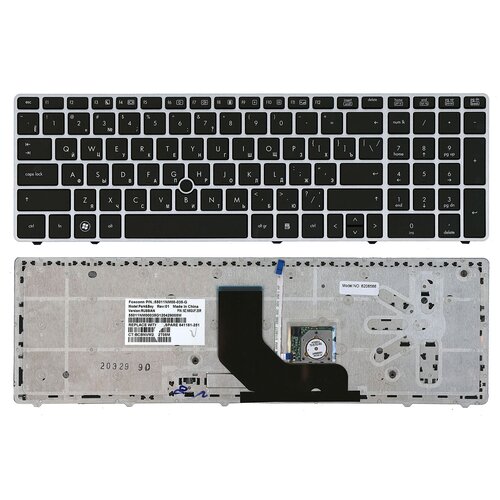 Клавиатура для ноутбука HP SG-39310-XUA черная рамка серебристая с трекпойнтом 153000₽