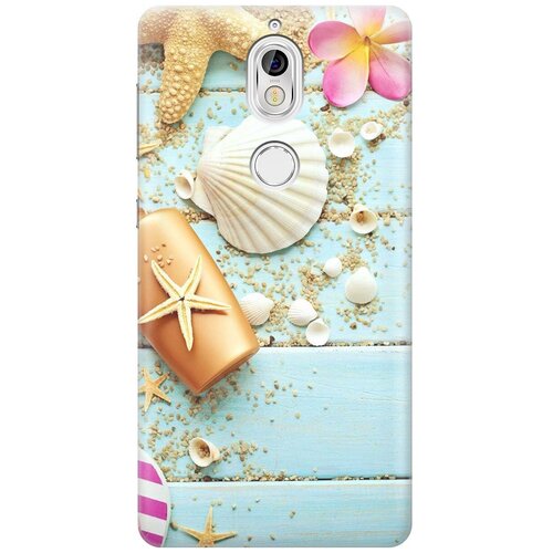 фото Re:pa накладка transparent для nokia 7 с принтом "пляжный натюрморт"