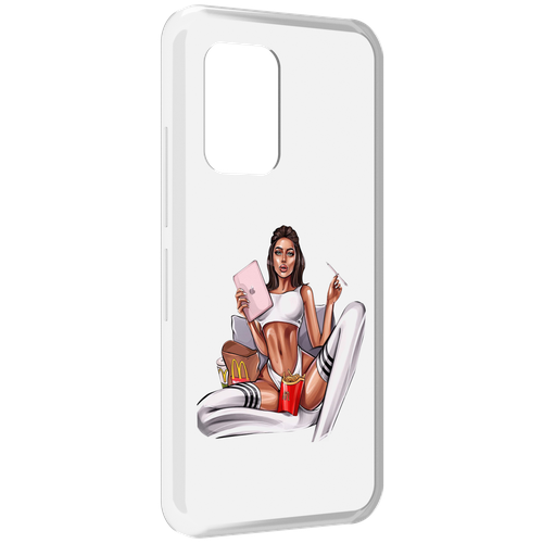 Чехол MyPads Модная-иллюстрация-девушки женский для UMIDIGI Bison GT задняя-панель-накладка-бампер