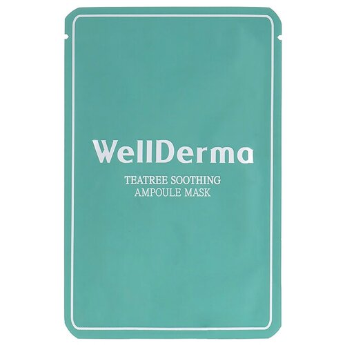 WellDerma Маска тканевая для лица чайное дерево - Teatree soothing ampoule mask, 20мл