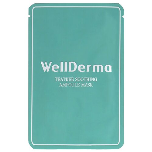 WellDerma~Противовоспалительная тканевая маска с чайным деревом~Teatree Soothing Ampoule Mask