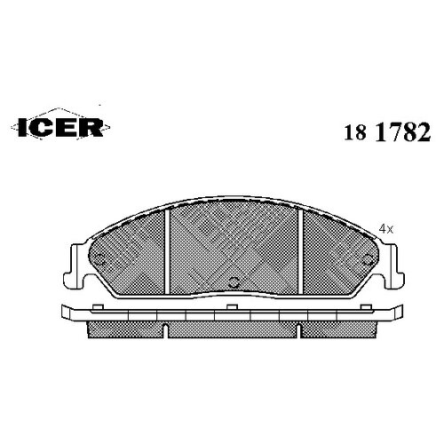 Дисковые тормозные колодки передние ICER 181782 для Ford Falcon (4 шт.)