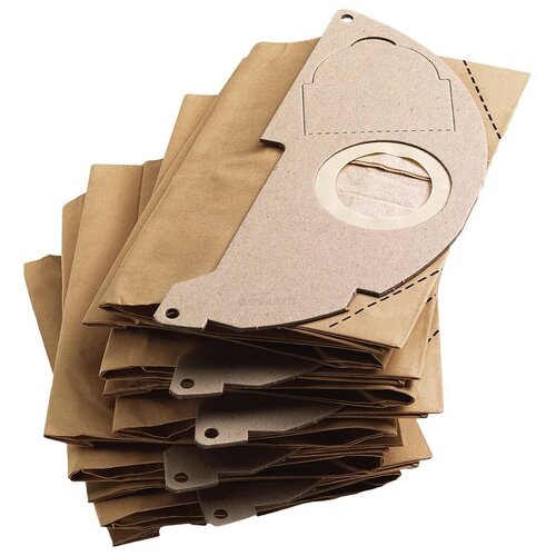 бумажные фильтр мешки золотая уборка для пылесосов karcher a20 wd2 200 10 штук Бумажные фильтр-мешки для Karcher 6.904-322.0, 5 шт.