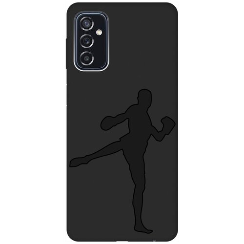 Матовый чехол Kickboxing для Samsung Galaxy M52 5G / Самсунг М52 с 3D эффектом черный