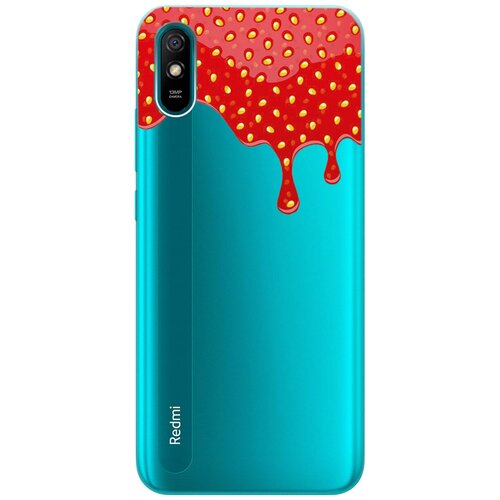 фото Силиконовый чехол на xiaomi redmi 9a / сяоми редми 9а с 3d принтом "jam" прозрачный gosso