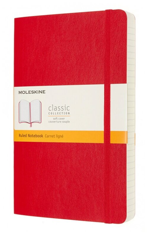 Блокнот Moleskine CLASSIC SOFT EXPENDED QP616EXPF2 Large 130х210мм 400стр. линейка мягкая обложка кр