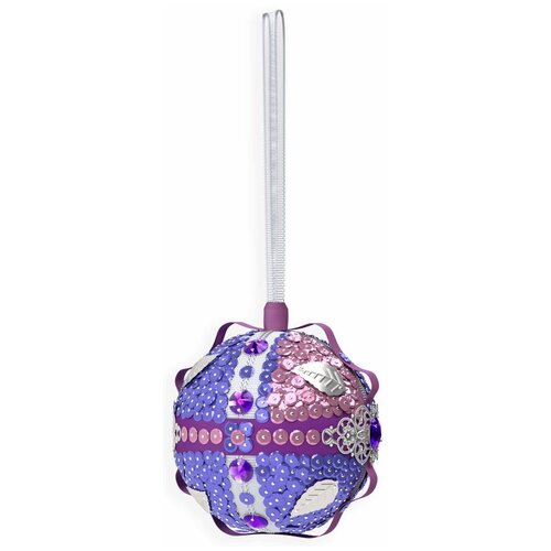 фото Десятое королевство набор для творчества новогодний шар из пайеток фиолетовый своими руками