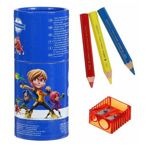 Карандаши Jumbo 12цв Adel ADELAND JUMBO HEXA шестригран 54мм с точилкой карт тубус 814020 5116706 1150₽