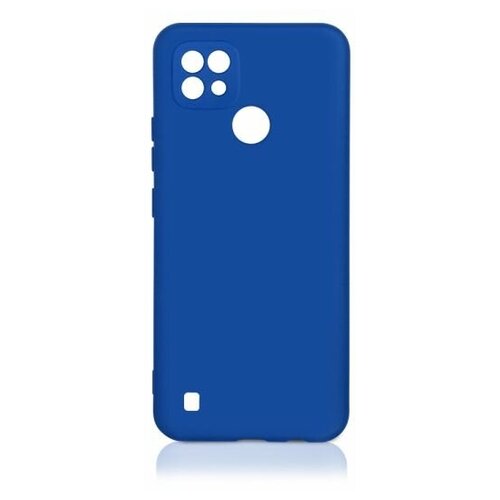 фото Чехол df для realme c21y с микрофиброй blue rmoriginal-16 df-group