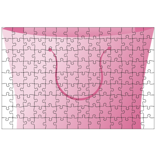 фото Магнитный пазл 27x18см."сумка, розовый, поход по магазинам" на холодильник lotsprints