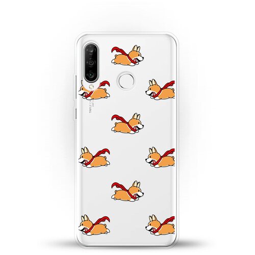 фото Силиконовый чехол корги с шарфом на huawei p30 lite andy & paul