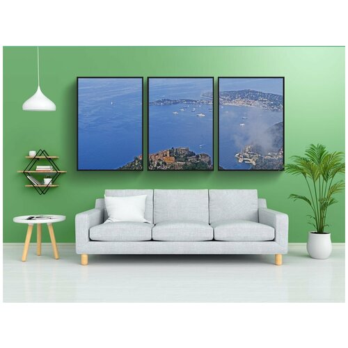 фото Набор модулных постеров для интерьера "залив эз, кот д ' азур, cap ferrat" 60x90 см. в тубусе, без рамки lotsprints