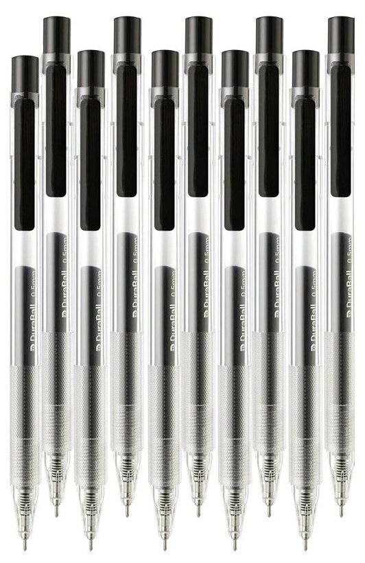 Набор гелевых ручек Xiaomi KACO K5 Turbo Gel Ink Pen 10 шт, черные чернила