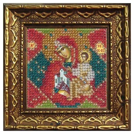 Набор для вышивания Вышивальная мозаика Икона, Неопалимая купина, 10,5*10,5 см, с багетной рамкой (ВЫШ. М.2079ДПИ)