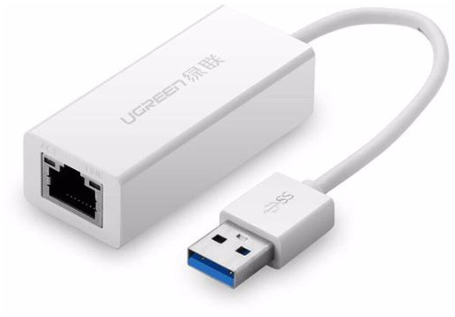 Адаптер сетевой UGREEN CR110 (20253) USB 2.0 10/100Mbps Ethernet Adapter. Цвет: белый