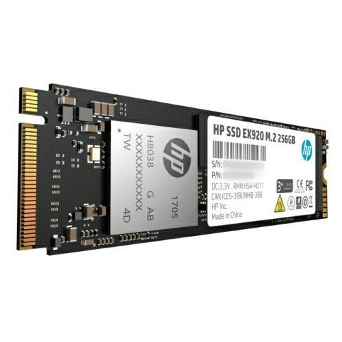 Внутренний SSD HP 256GB EX920 PCIe 3x4 RW - 32001200 MBs M2 2280 TLC 3D NAND 543400₽