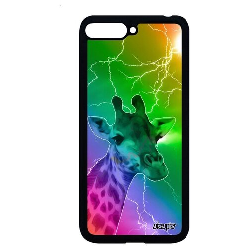 фото Защитный чехол на смартфон // huawei y6 2018 // "жираф" африка дизайн, utaupia, цветной