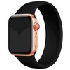 Силиконовый браслет для Apple Watch Series 1-6 и SE 38-40mm и и 7 41mm / Ремешок для Эпл Вотч Серии 1-6 и СЕ 38-40 мм и 7 41 мм / размер S (Black) - изображение