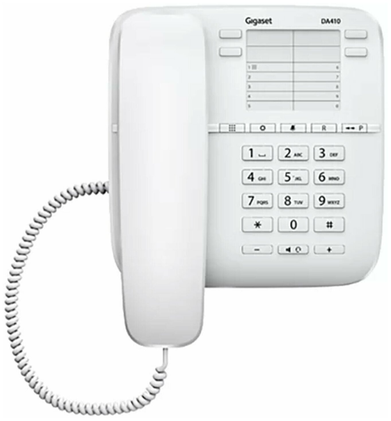 Телефон проводной GIGASET память 10 номеров, спикерфон, 2 режима, белый (S30054S6529S302)