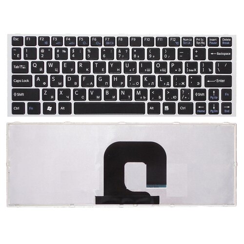 Клавиатура для ноутбука Sony Vaio VPC-YA VPC-YB черная с серебристой рамкой клавиатура для ноутбука sony vaio vpc ya vpc yb черная с серебристой рамкой