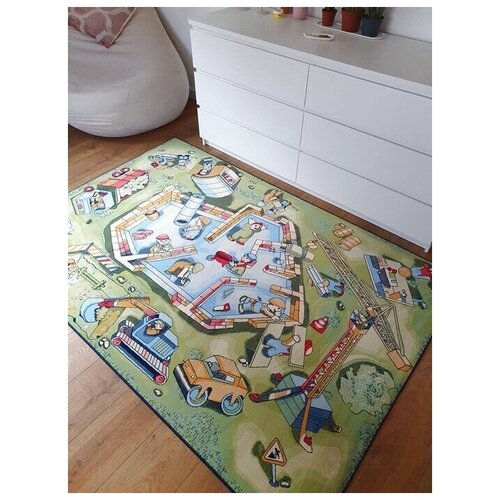 HBC Детский развивающий ковер PTT Sorona Веселая Стройка 2x2 м.