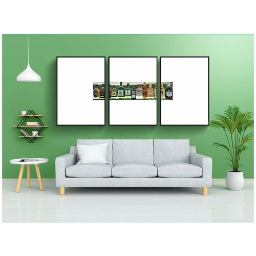 фото Набор модулных постеров для интерьера "алкоголик, напитки, духи" 60x90 см. в тубусе, без рамки lotsprints