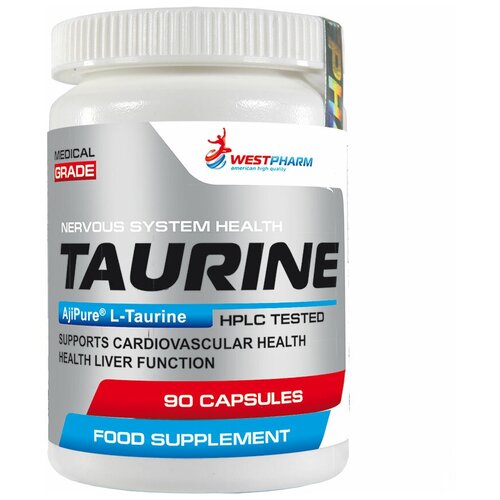 westpharm taurine 500 мг 90 капс WestPharm Taurine 90 капсул, 500 мг