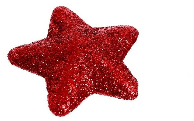 Фигурка для поделок и декора «Звезда», набор 15 шт, размер 1 шт: 3,5×3,5×2 см, цвет красный