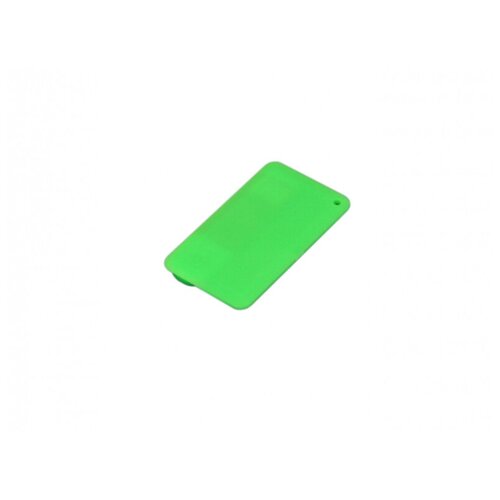 Флешка для нанесения логотипа виде пластиковой карточки (64 Гб / GB USB 2.0 Зеленый/Green MINI_CARD1 под полноцветную печать фотографии)