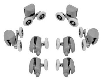 фото Ролики для душевой кабины ST универсальные (D 25 mm), колёса для душевой кабины